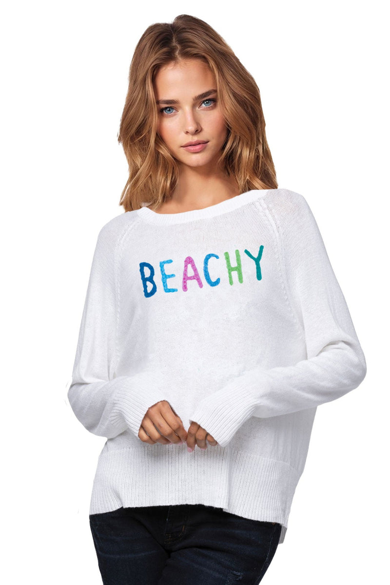 Sandy Souls Chocolate Crew Neck Fleece - Cosy Coastal Comfort main image 1