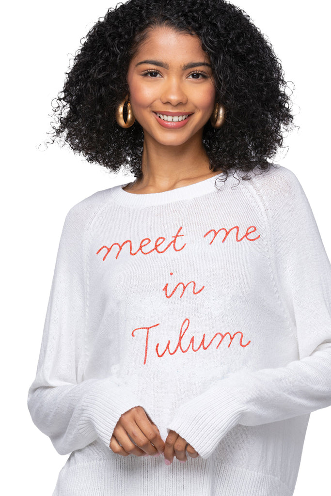 Eco Cotton Crew Sweater | Meet me in Tulum