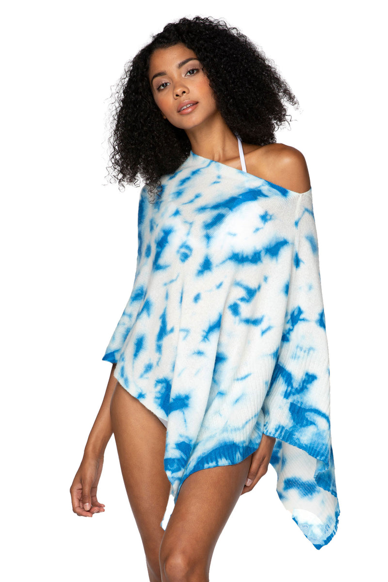Poolside Poncho Cashmere Pool Tie Dye goldensunbrand
