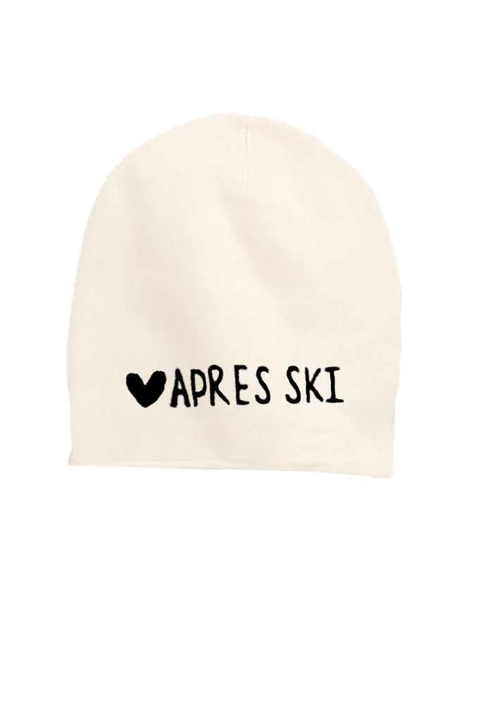 Bonfire Cashmere Beanie with Hand Stitch Embroidery | Apres Ski