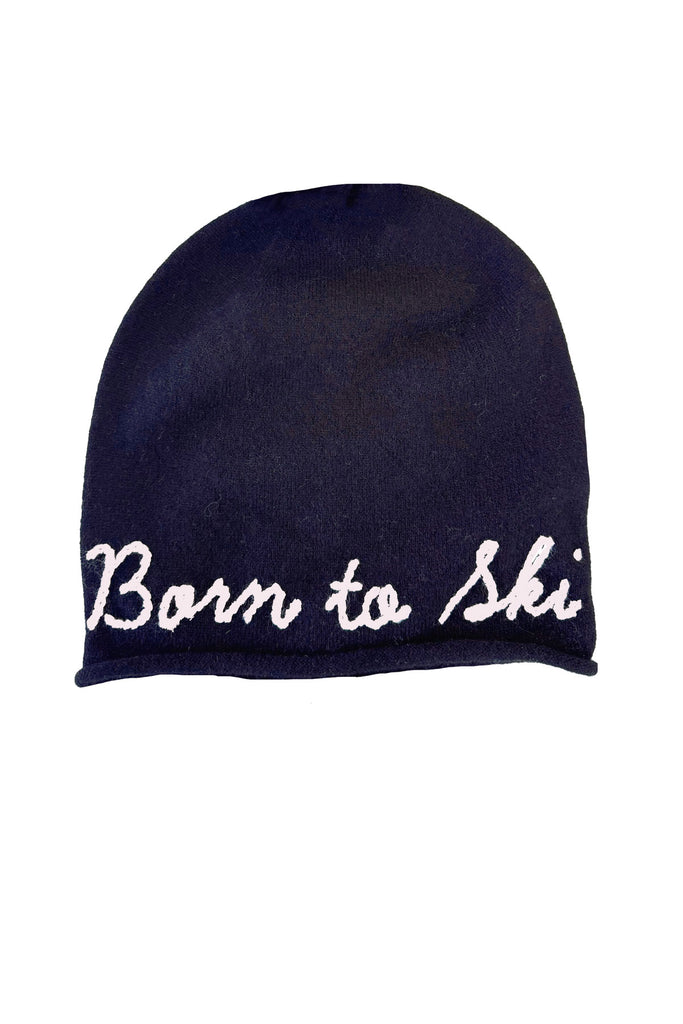 Bonfire Cashmere Beanie with Hand Stitch Embroidery | Born to Ski