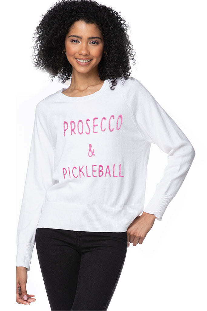 Eco Cotton Crew Sweater | Prosecco & Pickleball