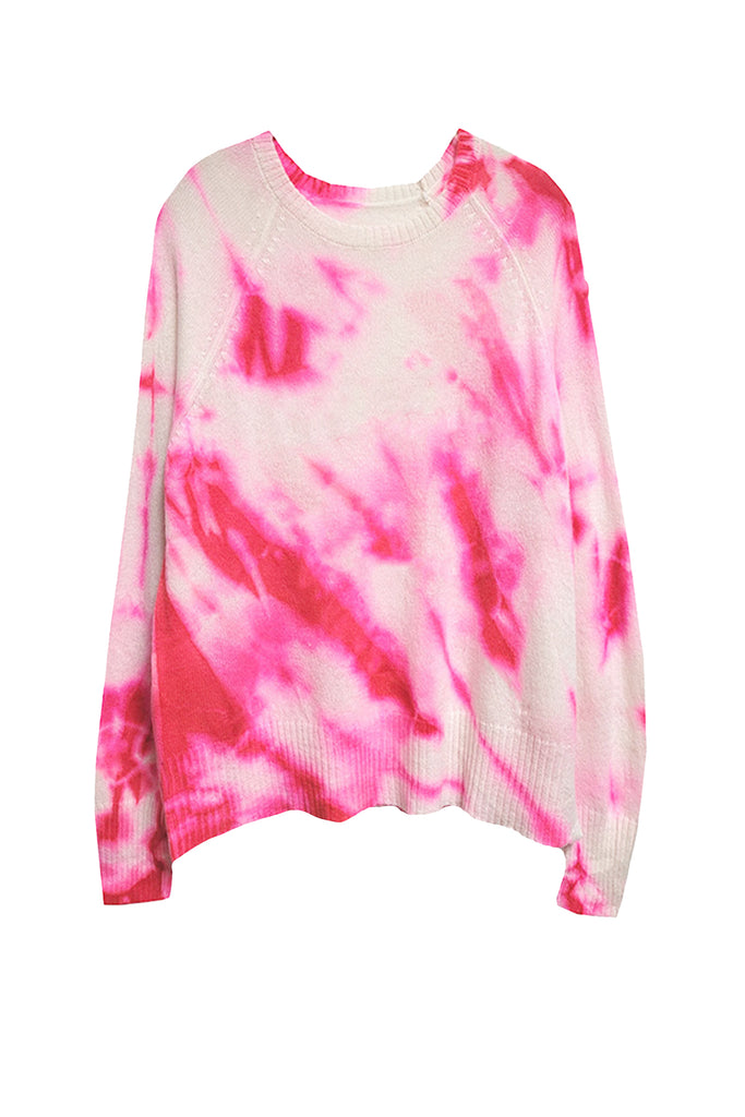 Places to Go Tie Dye Cashmere Crewneck Sweater | Happy Colors