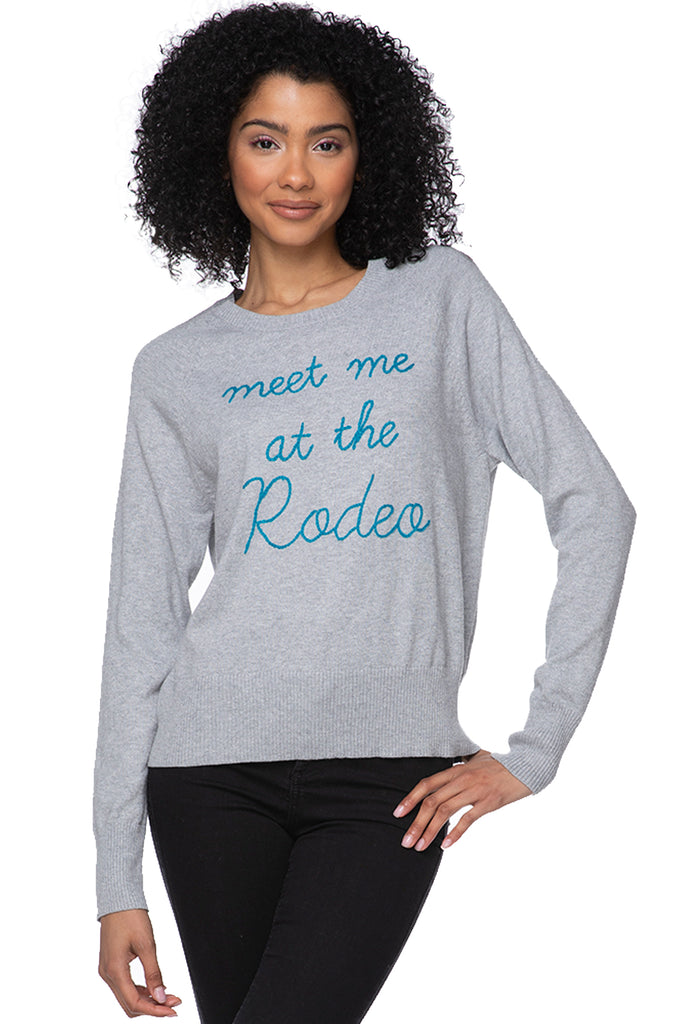Eco Cotton Crew Sweater | Meet me at the Rodeo Embroidery