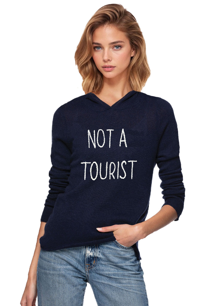 Bon Voyage | Embroidery Cashmere Hoodie |  Not a Tourist