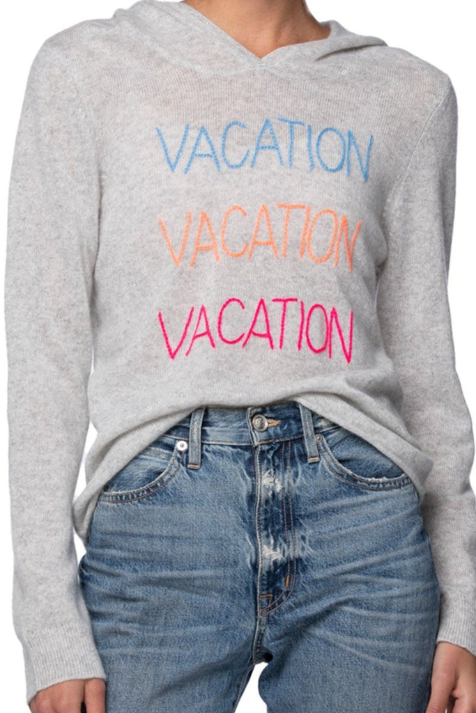 Bon Voyage | Women's Cashmere Hoodie |  Vacation Vacation Vacation Embroidery