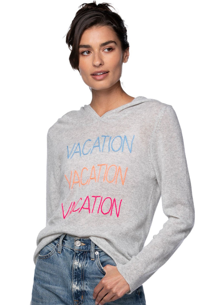 Bon Voyage | Embroidery Cashmere Hoodie |  Vacation Vacation Vacation
