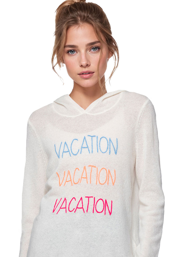 Bon Voyage | Women's Cashmere Hoodie |  Vacation Vacation Vacation Embroidery