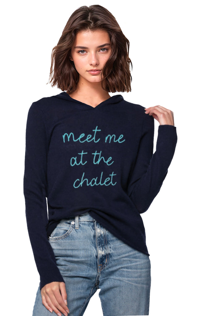 Bon Voyage | Embroidery Cashmere Hoodie |  Meet me at the chalet