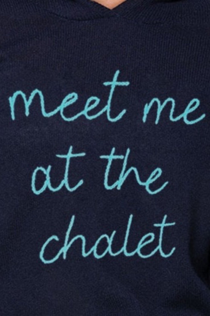 Bon Voyage | Embroidery Cashmere Hoodie |  Meet me at the chalet