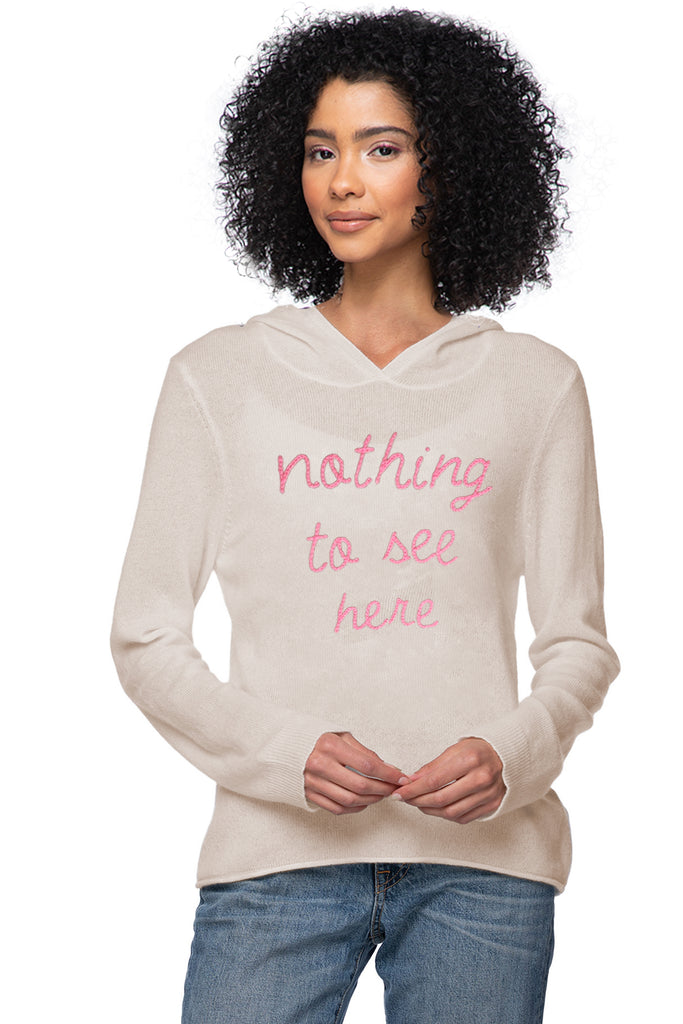 Bon Voyage | Embroidery Cashmere Hoodie |  nothing to see here