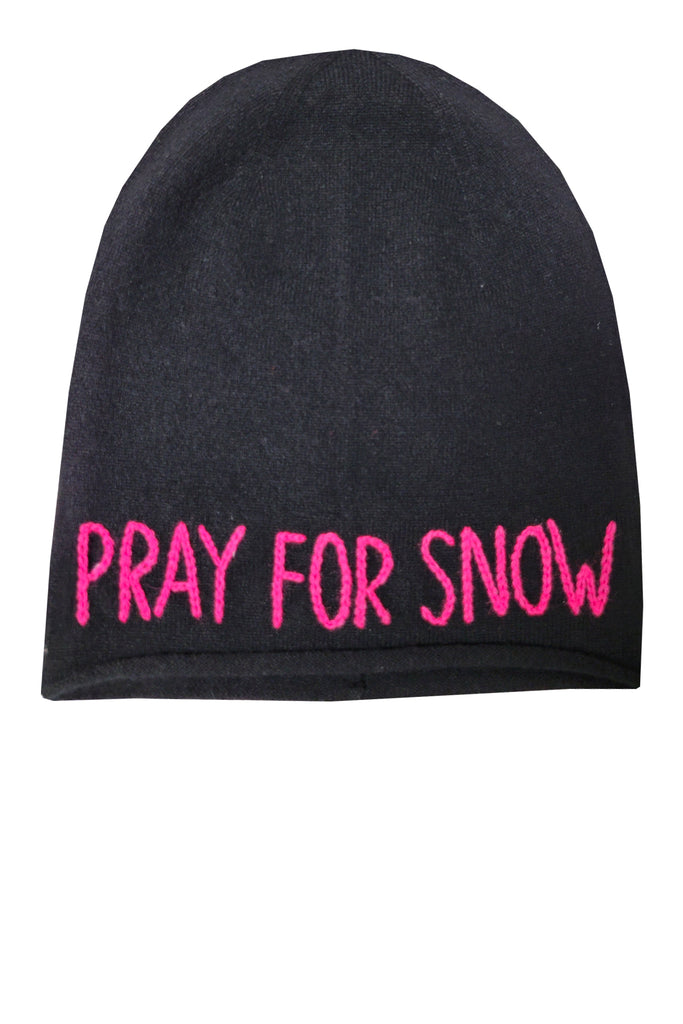 Bonfire Cashmere Beanie with Hand Stitch Embroidery