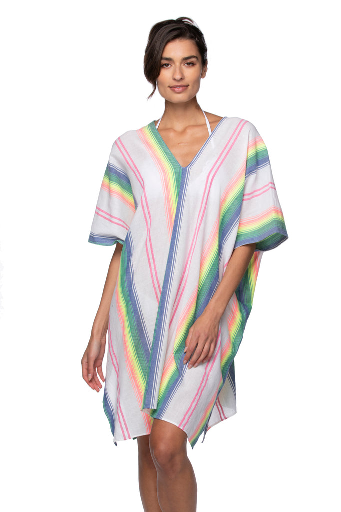 Sugar Stripe Cotton Woven Coverup Kaftan