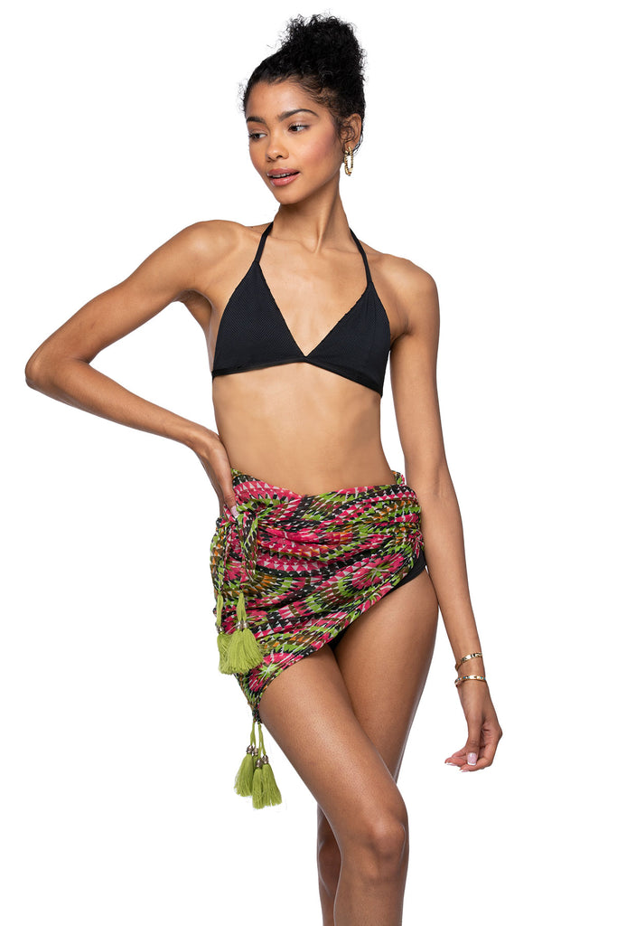 Starburst Short Square Tassel Beach Sarong