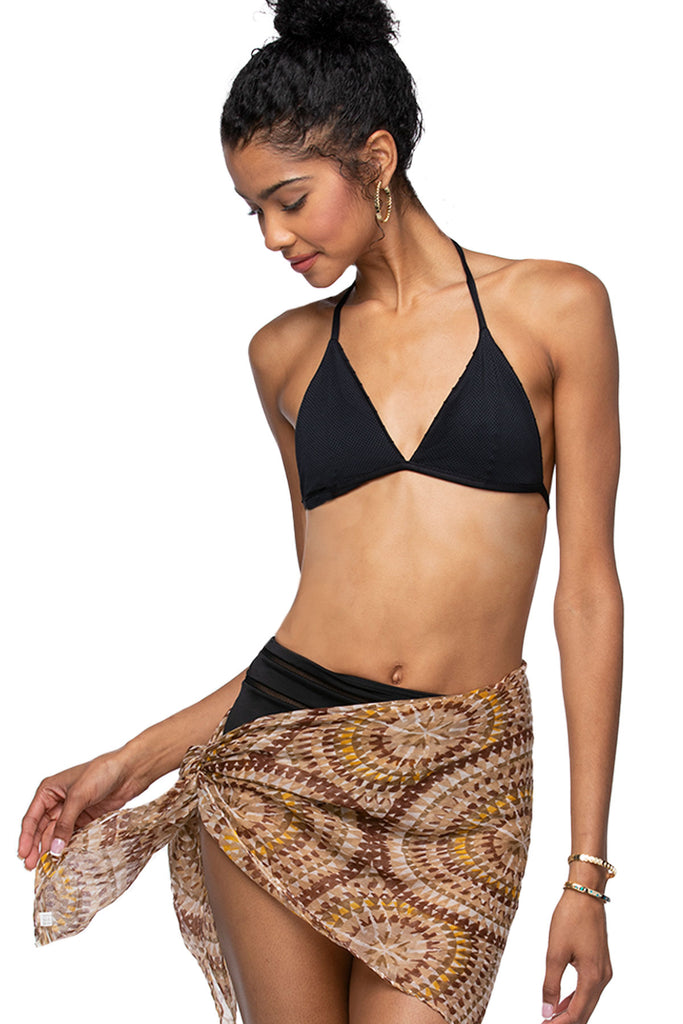 Starburst Short Square Tassel Beach Sarong