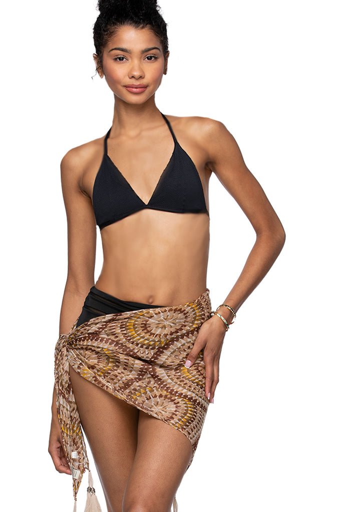 Starburst Short Square Tassel Beach Sarong