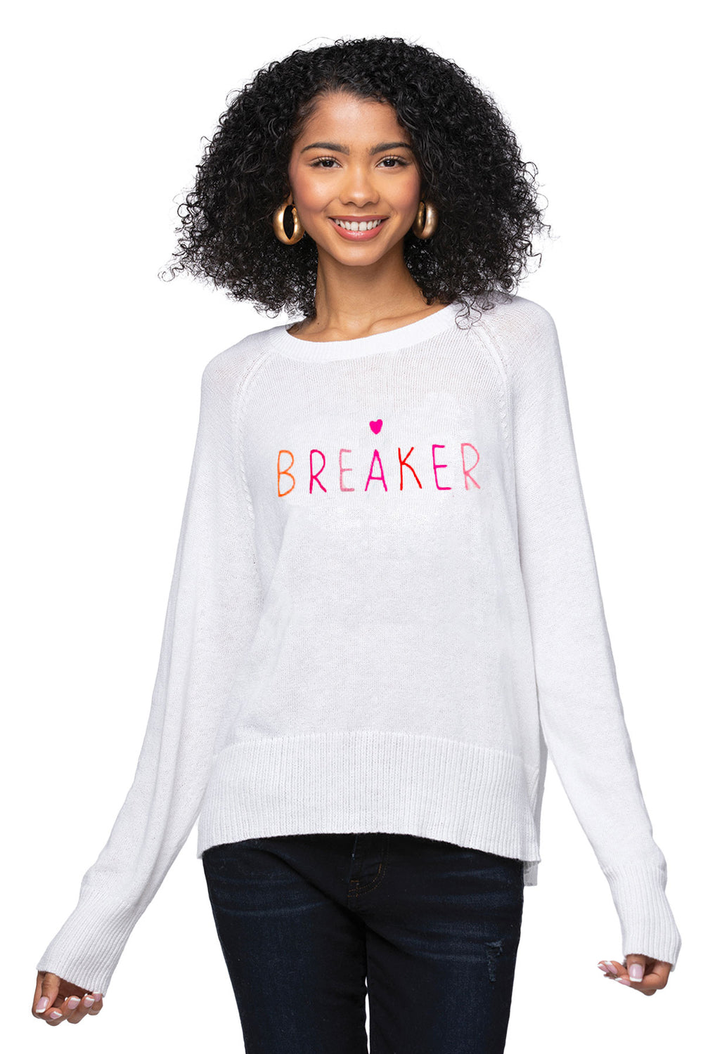 Eco Cotton Crew Sweater | Heart Breaker