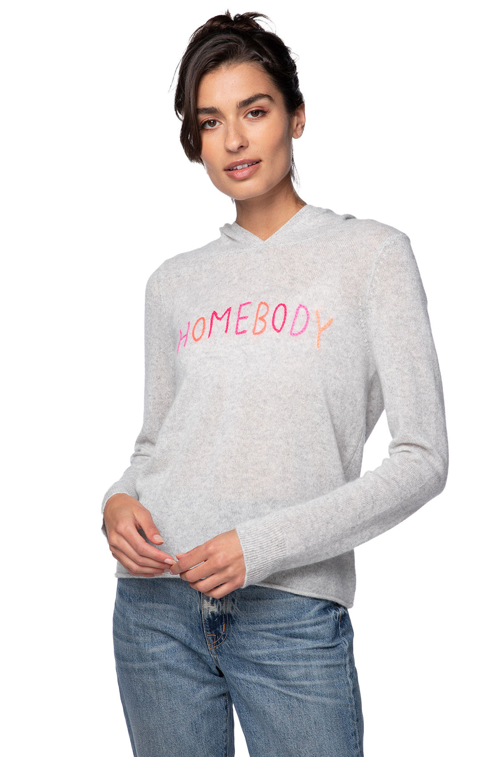 Bon Voyage | Embroidery Cashmere Hoodie |  Homebody - goldensunbrand