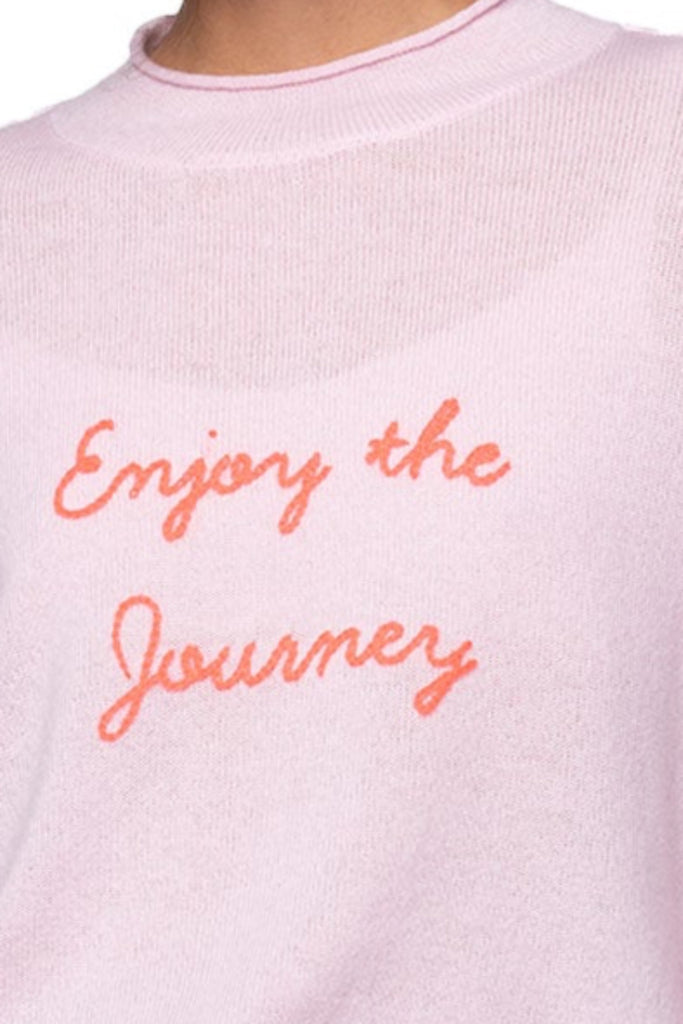 Funnel Neck Embroidery Cashmere Sweater |  Enjoy the Journey